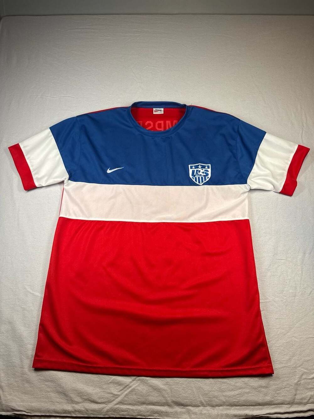Vintage Nike 2014 USA Away Soccer Jersey Dempsey 8 Rocket Bomb Pop XL